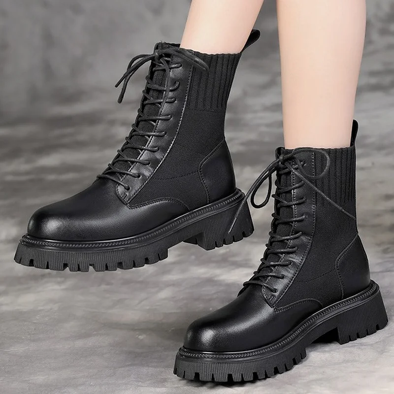 New Style PU Leather Platform Black Women's Ankle Boots 2022 Fashion Women's Winter Warm Thick-soled Shoes Women's Casual Shoes
New Style PU Leather Platform Black Women's Ankle Boots 2022 Fashion Women's Winter Warm Thick-soled Shoes Women's Casual Shoes
