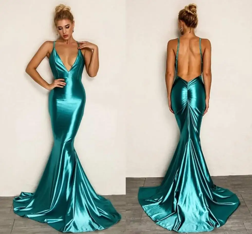 Simple Crepe Mermaid Prom Occasion Dresses 2023 Straps Backless Teal Blue Pleated Fishtail Evening Reception Gown
Simple Crepe Mermaid Prom Occasion Dresses 2023 Straps Backless Teal Blue Pleated Fishtail Evening Reception Gown