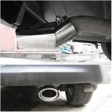 Universal Car Exhaust Muffler Tip Round Stainless Steel for PEUGEOT 206 1998 2000 207 2006 2007 307 106