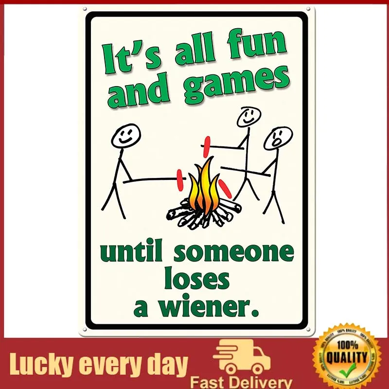 River's Edge Products Tin Sign, All Fun and Games, Weatherproof with Pre-Punched Holes for Hanging farmhouse decor
River's Edge Products Tin Sign, All Fun and Games, Weatherproof with Pre-Punched Holes for Hanging farmhouse decor