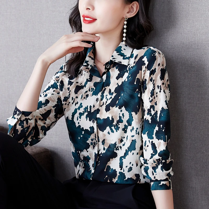 Summer Women's Blouses New Long Sleeve Top Polo Shirt Fashion Casual Loose Girl Printing Poplin Houthion
Summer Women's Blouses New Long Sleeve Top Polo Shirt Fashion Casual Loose Girl Printing Poplin Houthion