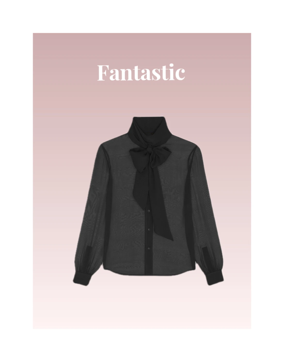 Fantastic Luxury FW23 Women Office Lady Elegant Classic Black Bow Tie Semi-Sheer Blouse Basic Formal Long Sleeve Shirt 100% Silk
Fantastic Luxury FW23 Women Office Lady Elegant Classic Black Bow Tie Semi-Sheer Blouse Basic Formal Long Sleeve Shirt 100% Silk