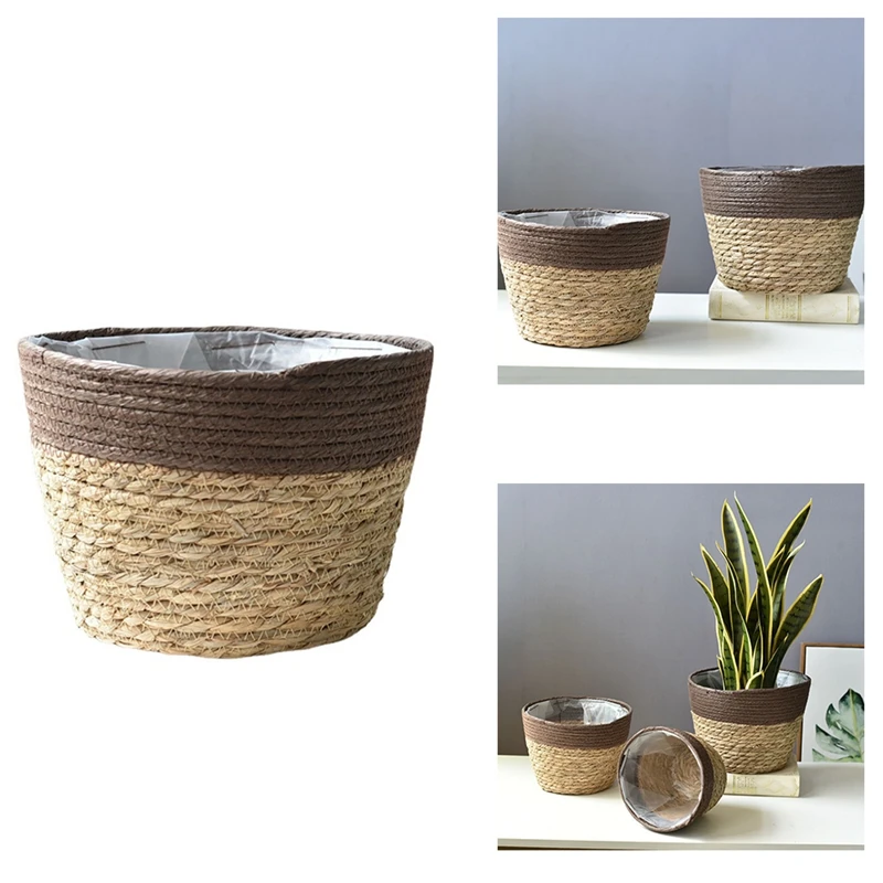 Ручная работа, Соломенная Корзина, рабочая деталь для хранения растений, контейнер для дома
Ручная работа, Соломенная Корзина, рабочая деталь для хранения растений, контейнер для дома