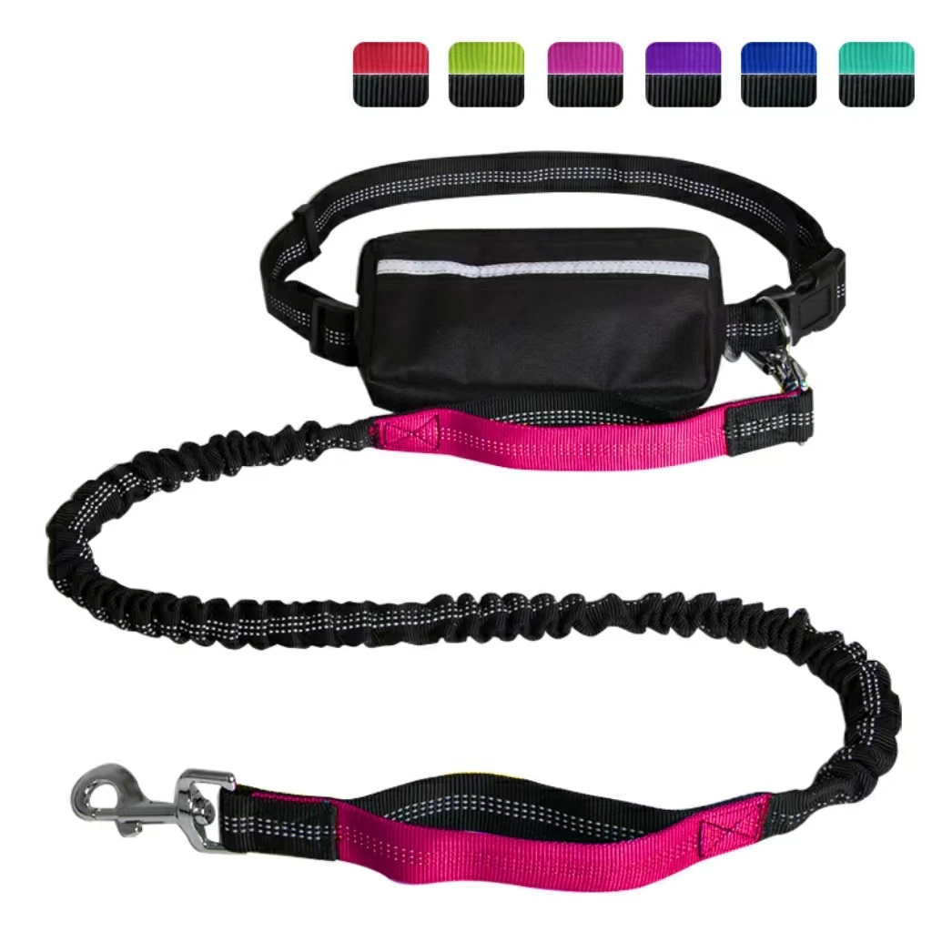 

Running Dog Leash Hands Free Dog Leash for Medium and Large Dogs with Padded Handles Reflective Stitches No Pull Tangle Free