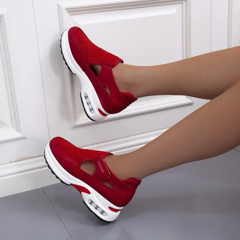 Women Sneakers Fashion Solid Color Platform Vulcanize Shoes Breathable Mesh Wedge Casual Shoes Slip on Shoes Zapatillas Mujer 
Women Sneakers Fashion Solid Color Platform Vulcanize Shoes Breathable Mesh Wedge Casual Shoes Slip on Shoes Zapatillas Mujer