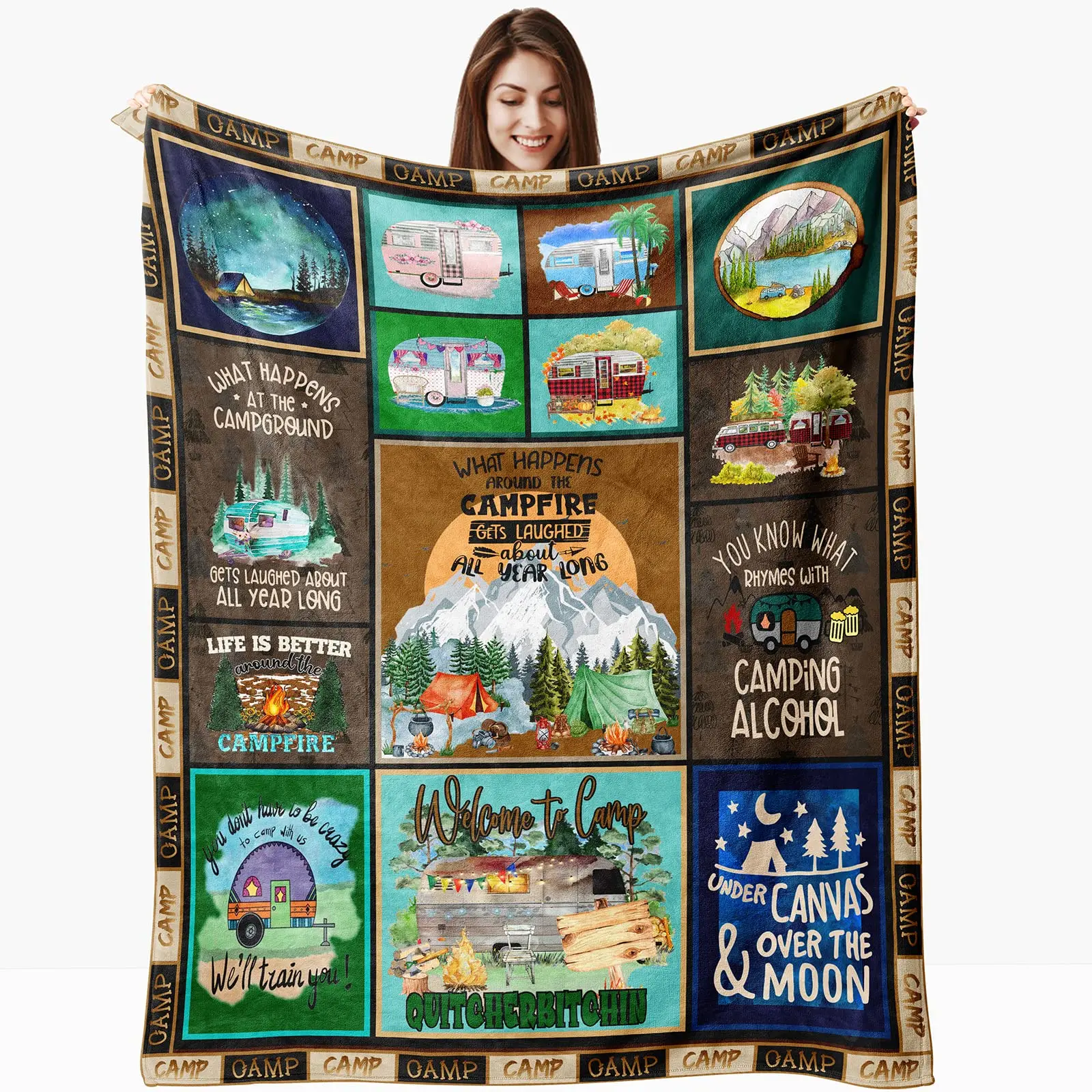 Cartoon Outdoor Camping Pattern Plush Blanket Flannel Throw Blankets Super Soft Cozy Lightweight Portable Picnic Travel Cover
Cartoon Outdoor Camping Pattern Plush Blanket Flannel Throw Blankets Super Soft Cozy Lightweight Portable Picnic Travel Cover