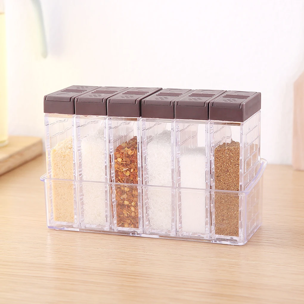 6pcs Transparent Spice Jar Set Salt And Pepper Seasoning Bottle Colorful Lid Kitchen Condiment Cruet Storage Container Pots
6pcs Transparent Spice Jar Set Salt And Pepper Seasoning Bottle Colorful Lid Kitchen Condiment Cruet Storage Container Pots