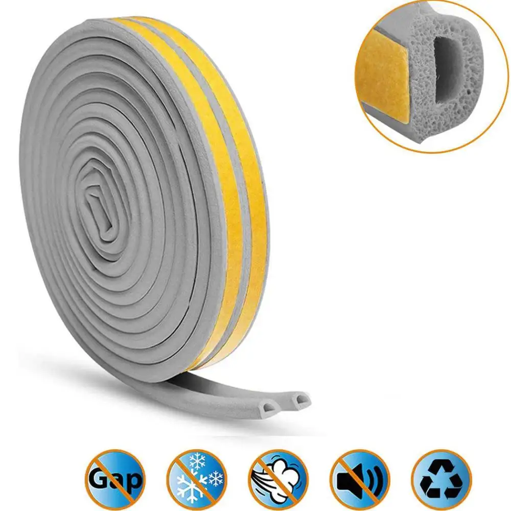 10m Seal Strip Dust Soundproof Windproof Casement Door Sealing Strip Foam Draught Excluder Anti-mosquito Rubber Strip Plug
10m Seal Strip Dust Soundproof Windproof Casement Door Sealing Strip Foam Draught Excluder Anti-mosquito Rubber Strip Plug