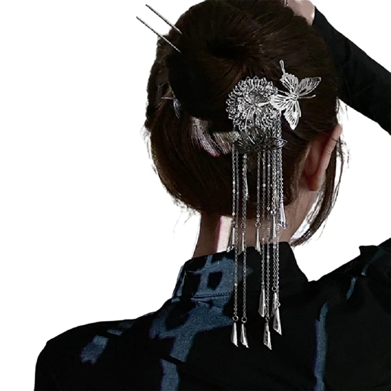 Elegant U Shaped Hair Pin with Butterfly Tassel Decor Chinese Style Hairpins Sticks Hair Supplies for Long Hair Girls
Elegant U Shaped Hair Pin with Butterfly Tassel Decor Chinese Style Hairpins Sticks Hair Supplies for Long Hair Girls