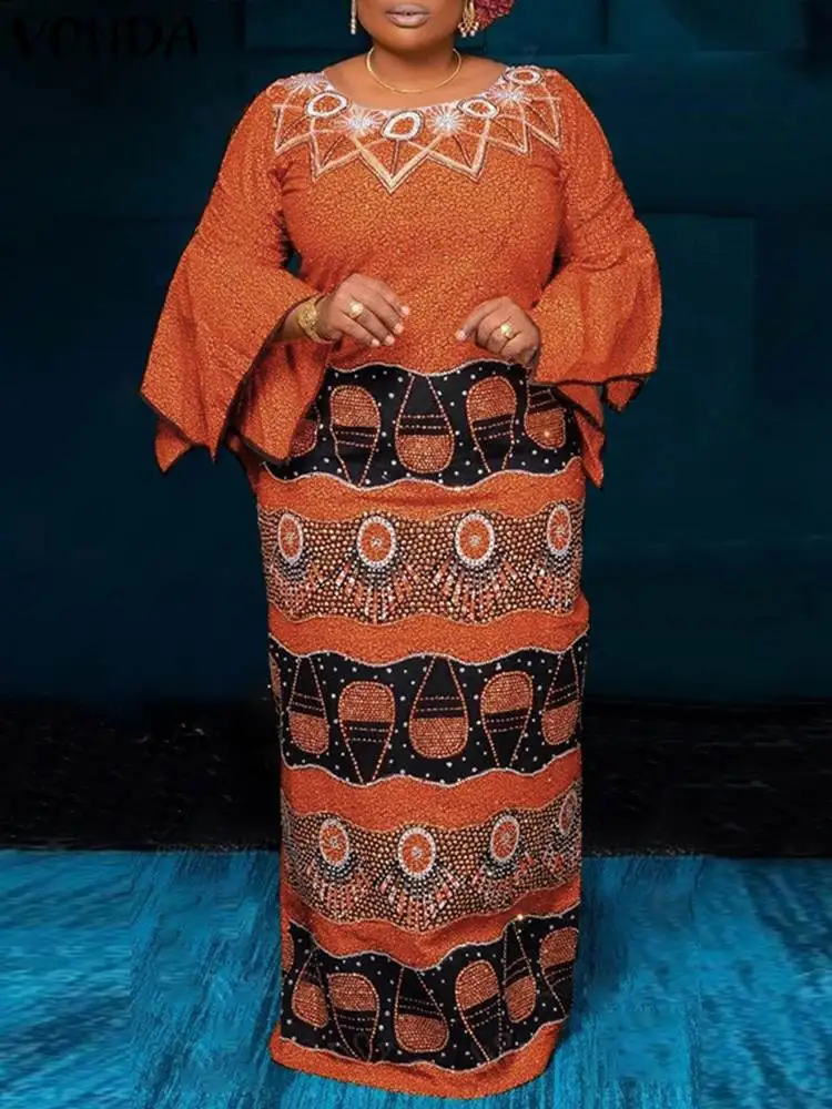 2023 VONDA Women Printed Maxi Dress Summer 3/4 Flare Sleeve Vintage Bohemian Sundress Casual Loose Vestidos Robe Femme Oversized
2023 VONDA Women Printed Maxi Dress Summer 3/4 Flare Sleeve Vintage Bohemian Sundress Casual Loose Vestidos Robe Femme Oversized