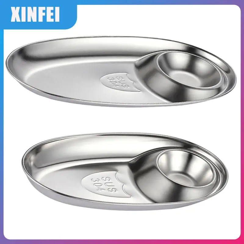 Stainless Steel Snack Plate Tableware Salad Plates Oval Plate With Sauce Plate Western Fries Fried Chicken Divided Grid Plate
Stainless Steel Snack Plate Tableware Salad Plates Oval Plate With Sauce Plate Western Fries Fried Chicken Divided Grid Plate
