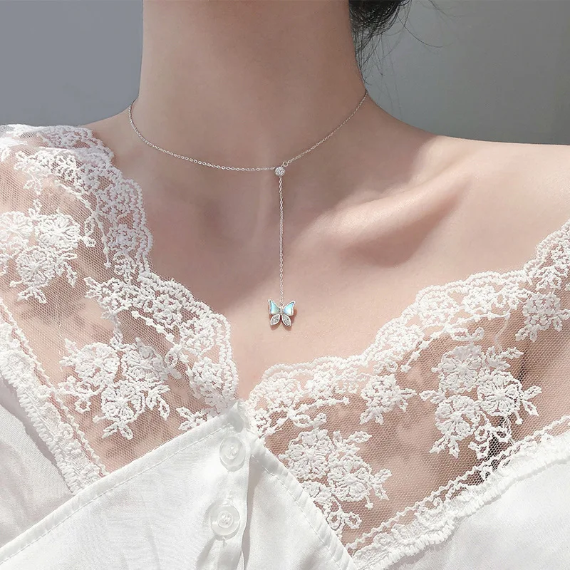 Butterfly S925 Silver Necklace For Women Luxury Vintage Style Chain Pendant Aesthetic Vintage Korean Style Simple Fashion
Butterfly S925 Silver Necklace For Women Luxury Vintage Style Chain Pendant Aesthetic Vintage Korean Style Simple Fashion
