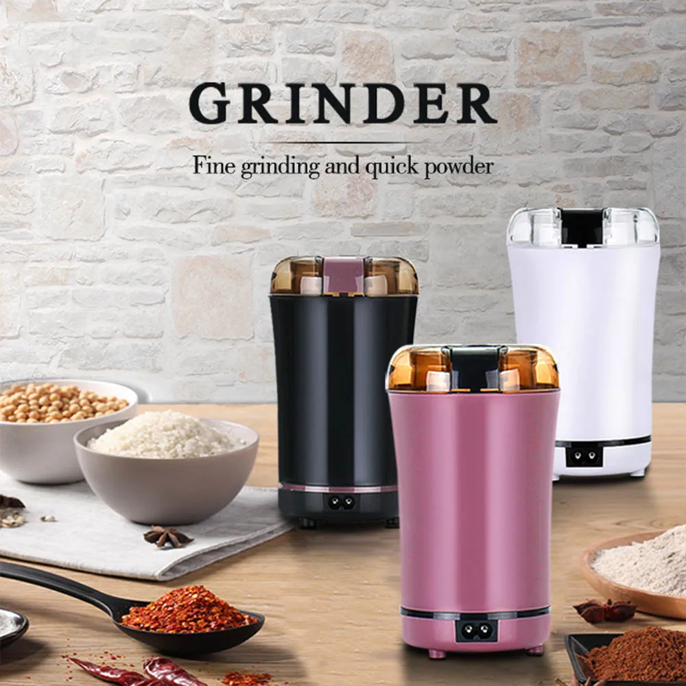 

Mini Electric Coffee Grinder Powerful Cafe Grass Nuts Herbs Grains Pepper Tobacco Spice Flour Mill Coffee Beans Grinder Machine