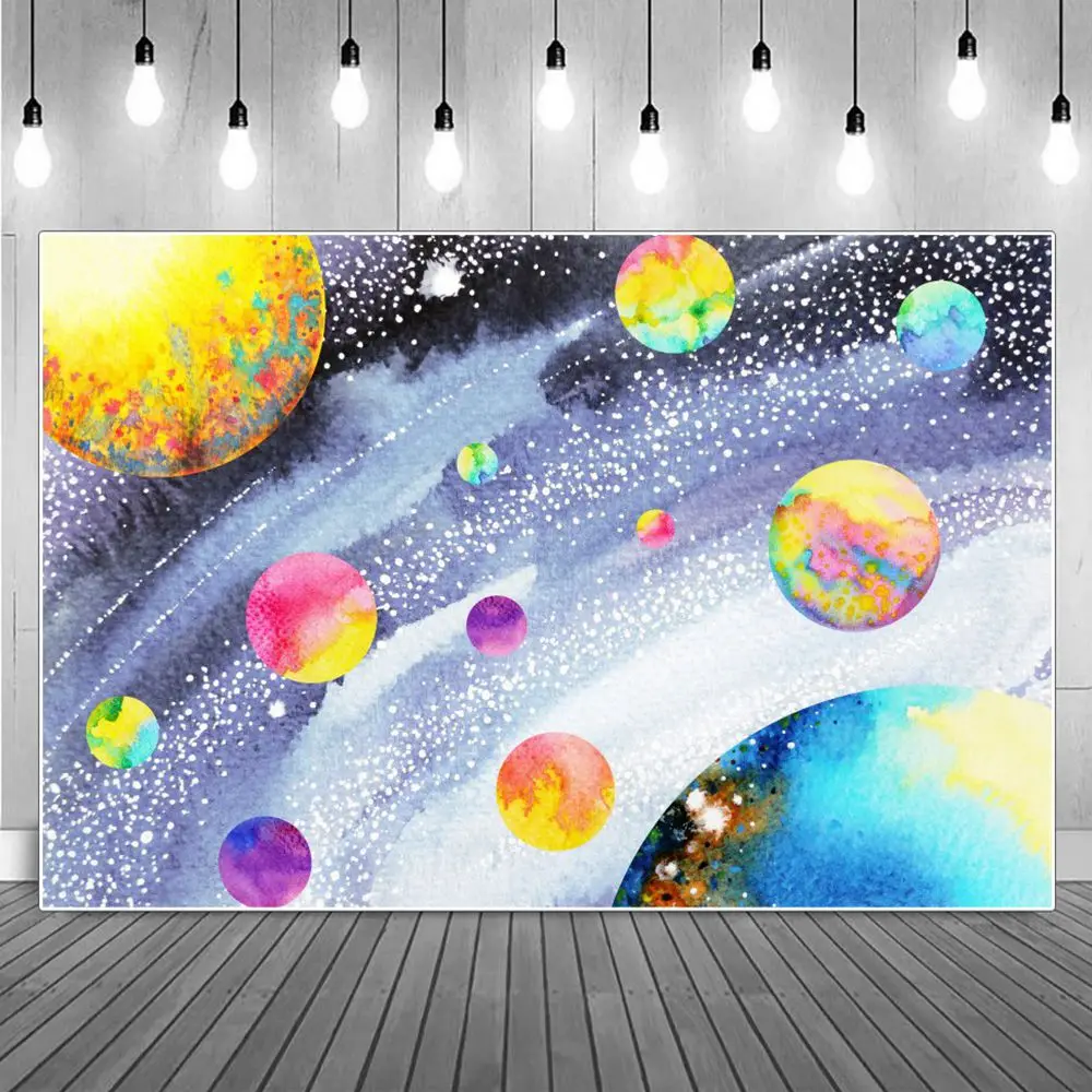 Kids Outer Space Planets Oil Painting Birthday Party Decoration Photography Backdrops Children Fantastic Photographic Background
Kids Outer Space Planets Oil Painting Birthday Party Decoration Photography Backdrops Children Fantastic Photographic Background