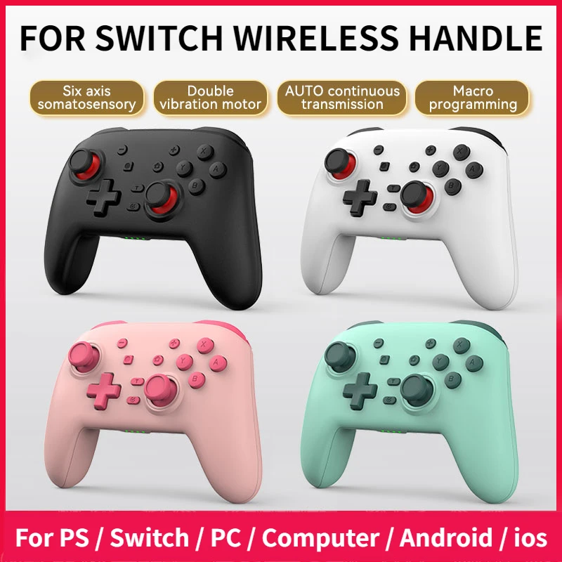 Wireless Bluetooth Gamepads for Switch Six-axis Somatosensory Dual Vibration Macro Programming Control
Wireless Bluetooth Gamepads for Switch Six-axis Somatosensory Dual Vibration Macro Programming Control
