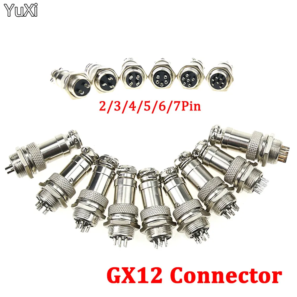 YUXI 1PCS GX12 2/3/4/5/6/7Pin Male & Female Circular Aviation Socket Plug Wire Panel Connector
YUXI 1PCS GX12 2/3/4/5/6/7Pin Male & Female Circular Aviation Socket Plug Wire Panel Connector