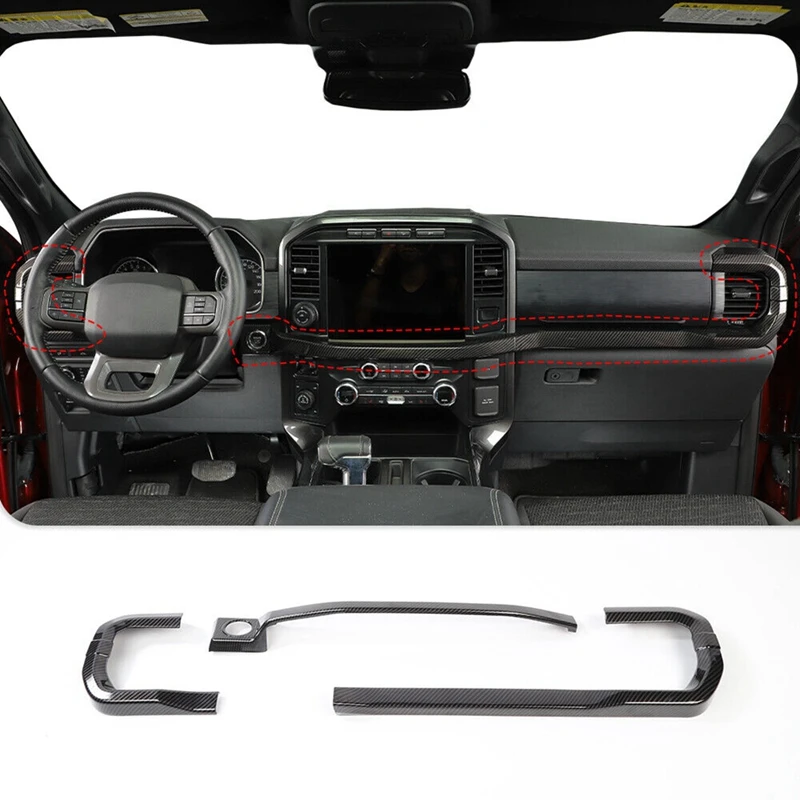 ABS Carbon Fiber Strips Trim Dash Cover Trim Kit For Ford F150 F-150 2021 2022 Interior Accessories
ABS Carbon Fiber Strips Trim Dash Cover Trim Kit For Ford F150 F-150 2021 2022 Interior Accessories