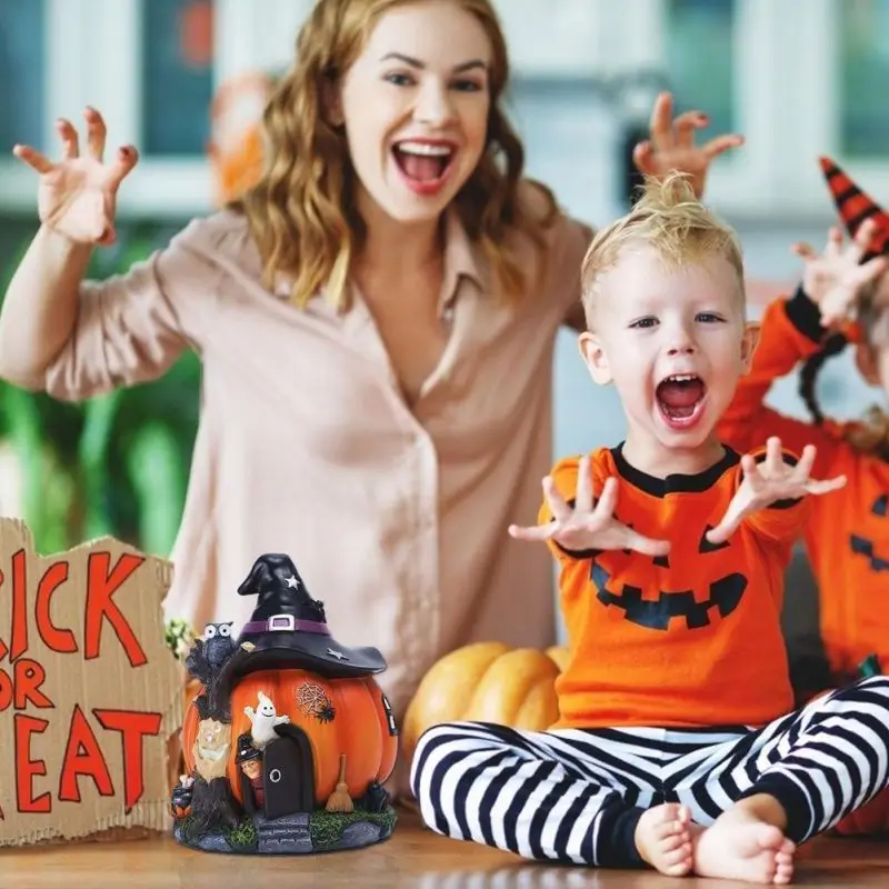 Halloween witch pumpkin house decoration ornaments luminous resin crafts holiday gifts funny gift
Halloween witch pumpkin house decoration ornaments luminous resin crafts holiday gifts funny gift