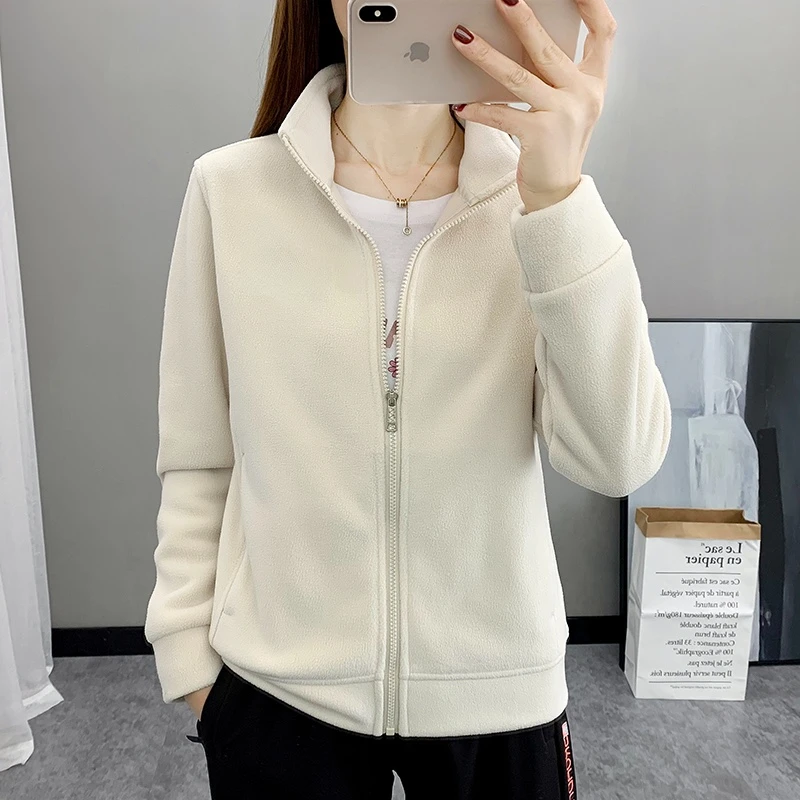 Outdoor Fleece Jacket Warm in Autumn Winter Double-sided Padded Coat Women Solid Color Zipper Windproof Mountaineering Cardigan
Outdoor Fleece Jacket Warm in Autumn Winter Double-sided Padded Coat Women Solid Color Zipper Windproof Mountaineering Cardigan