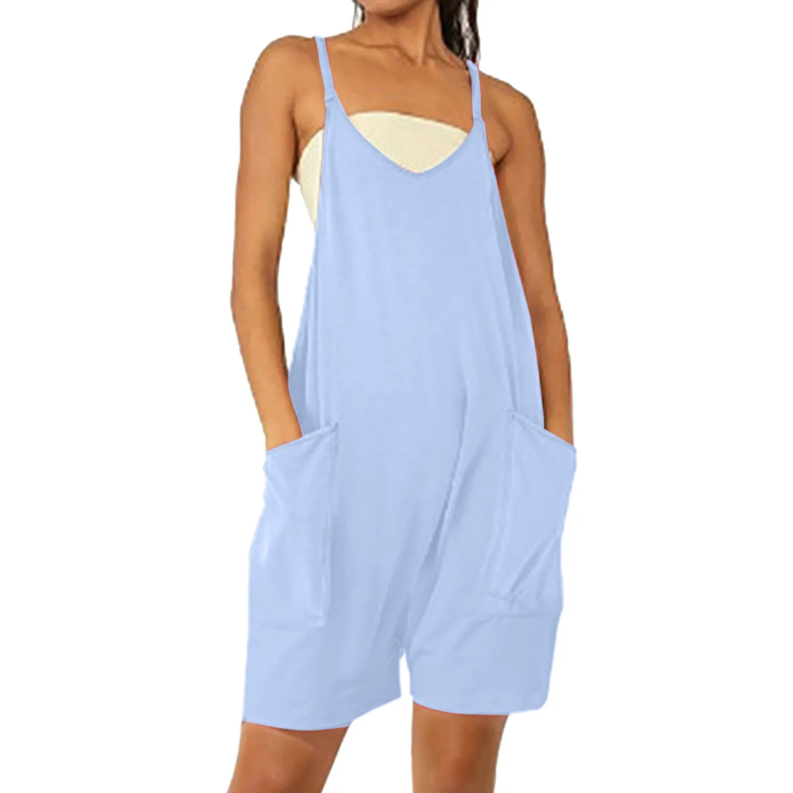 Women's Sleeveless Overalls Jumpsuit Casual Solid Summer Wide Leg Bib Pants Bottons Jumpsuit Romper With Pockets Short
Women's Sleeveless Overalls Jumpsuit Casual Solid Summer Wide Leg Bib Pants Bottons Jumpsuit Romper With Pockets Short