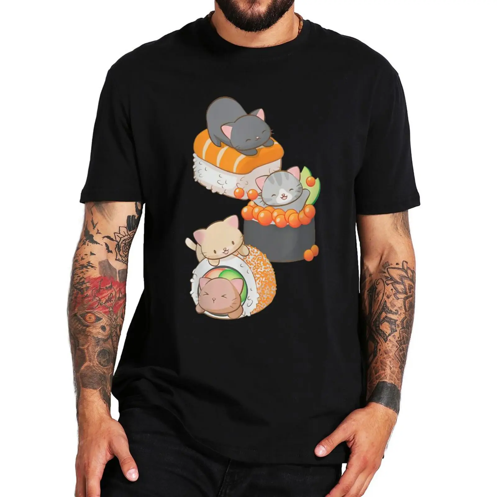 Cute Sushi Cat T-Shirt Vintage Kawaii Japanese Sushi Cat Otaku Essential 100% Cotton Oversize Tee Tops For Men Women
Cute Sushi Cat T-Shirt Vintage Kawaii Japanese Sushi Cat Otaku Essential 100% Cotton Oversize Tee Tops For Men Women