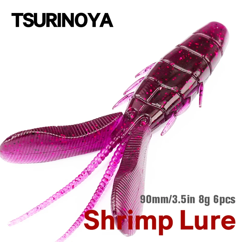 TSURINOYA Shrimp Soft Bait 90mm 8g Bass Fishing Lure Silicone Swimbait CRAYFISH Wobblers CAROLINA RIG TEXAS RIG Fishing Tackle
TSURINOYA Shrimp Soft Bait 90mm 8g Bass Fishing Lure Silicone Swimbait CRAYFISH Wobblers CAROLINA RIG TEXAS RIG Fishing Tackle