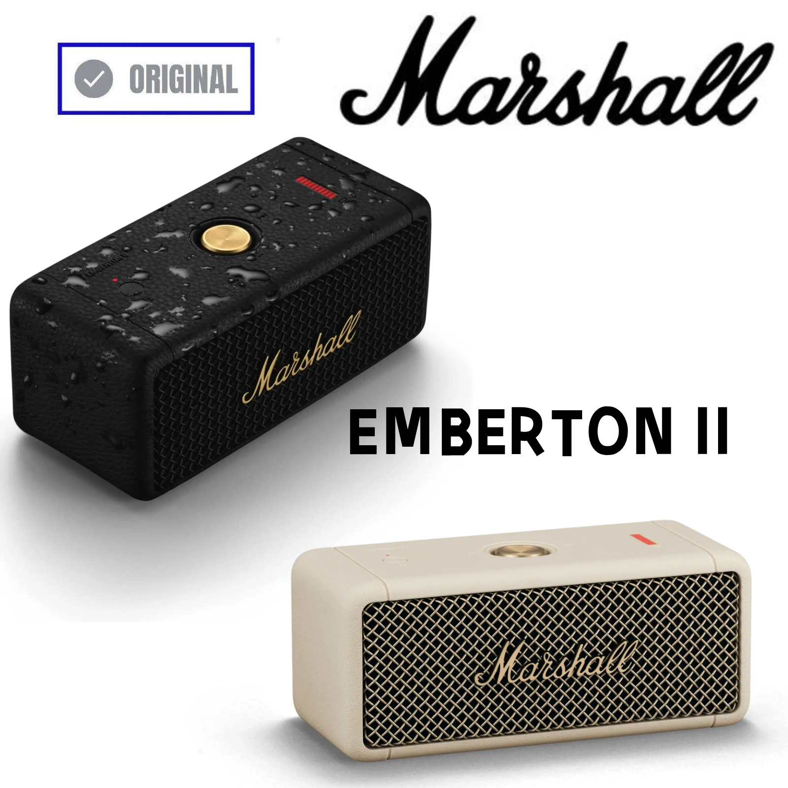 

Оригинальная Bluetooth-колонка MARSHALL Emberton II, водонепроницаемая IPX7 колонка, стерео бас-звук, уличная Портативная колонка, версия s HK