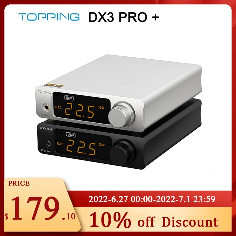 TOPPING DX3 PRO+ DAC Headphone Amplifier ES9038Q2M Decoder Bluetooth 5.0 LDAC Audio DX3 PRO with Remote Control
TOPPING DX3 PRO+ DAC Headphone Amplifier ES9038Q2M Decoder Bluetooth 5.0 LDAC Audio DX3 PRO with Remote Control