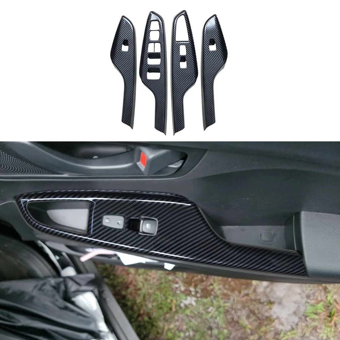 4pc Carbon Fiber Color Automobile Door Window Control Panel Cover Trim for Hyundai Kona 2018-2023 North American Version
4pc Carbon Fiber Color Automobile Door Window Control Panel Cover Trim for Hyundai Kona 2018-2023 North American Version
