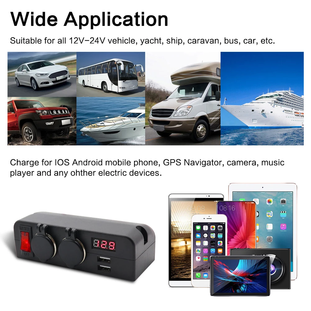 Car Charger Socket Panel 3.1A 5V ABS Black Good Well New 18AWG 95cm 2022 Fashion Well 18AWG 95cm 2022 3.1A ABS
Car Charger Socket Panel 3.1A 5V ABS Black Good Well New 18AWG 95cm 2022 Fashion Well 18AWG 95cm 2022 3.1A ABS