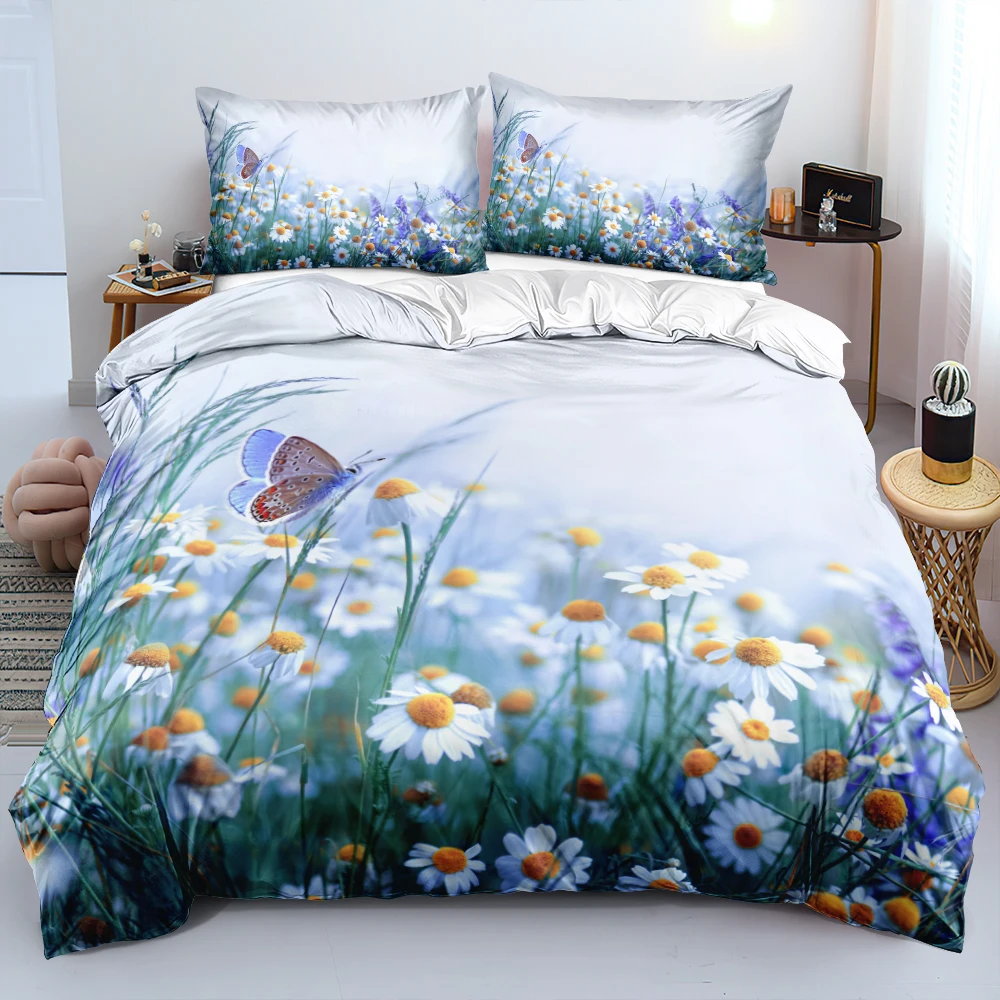 Flower Bedding Sets Blue Quilt Case Queen Comforter Shell King Size Bed Linens for Girl 3D Floral Duvet Cover Sets Blanket Cover 
Flower Bedding Sets Blue Quilt Case Queen Comforter Shell King Size Bed Linens for Girl 3D Floral Duvet Cover Sets Blanket Cover