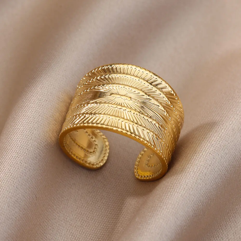 Stainless Steel Wide Rings For Women Men Gold Color Open Engagement Wedding Party Ring Female Male Fashion Finger Jewelry Gift
Stainless Steel Wide Rings For Women Men Gold Color Open Engagement Wedding Party Ring Female Male Fashion Finger Jewelry Gift