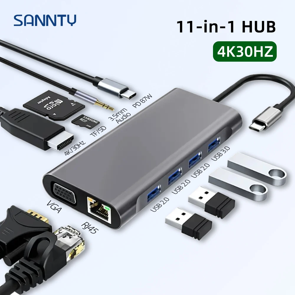 USB-концентратор тип C 11 в 1 на 4K HDMI-совместимый адаптер USB 3,0 многофункциональная док-станция для MacBook Air Lenovo Xiaomi
USB-концентратор тип C 11 в 1 на 4K HDMI-совместимый адаптер USB 3,0 многофункциональная док-станция для MacBook Air Lenovo Xiaomi