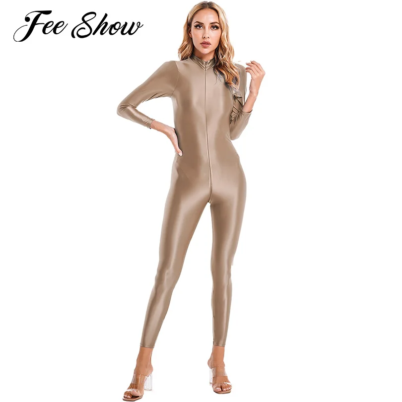 Women Smooth Silky Swimming Body Suits Swimwear One-piece Bodysuit Rashguard Catsuit Long Sleeves Zipper Crotch Leotard Jumpsuit
Women Smooth Silky Swimming Body Suits Swimwear One-piece Bodysuit Rashguard Catsuit Long Sleeves Zipper Crotch Leotard Jumpsuit