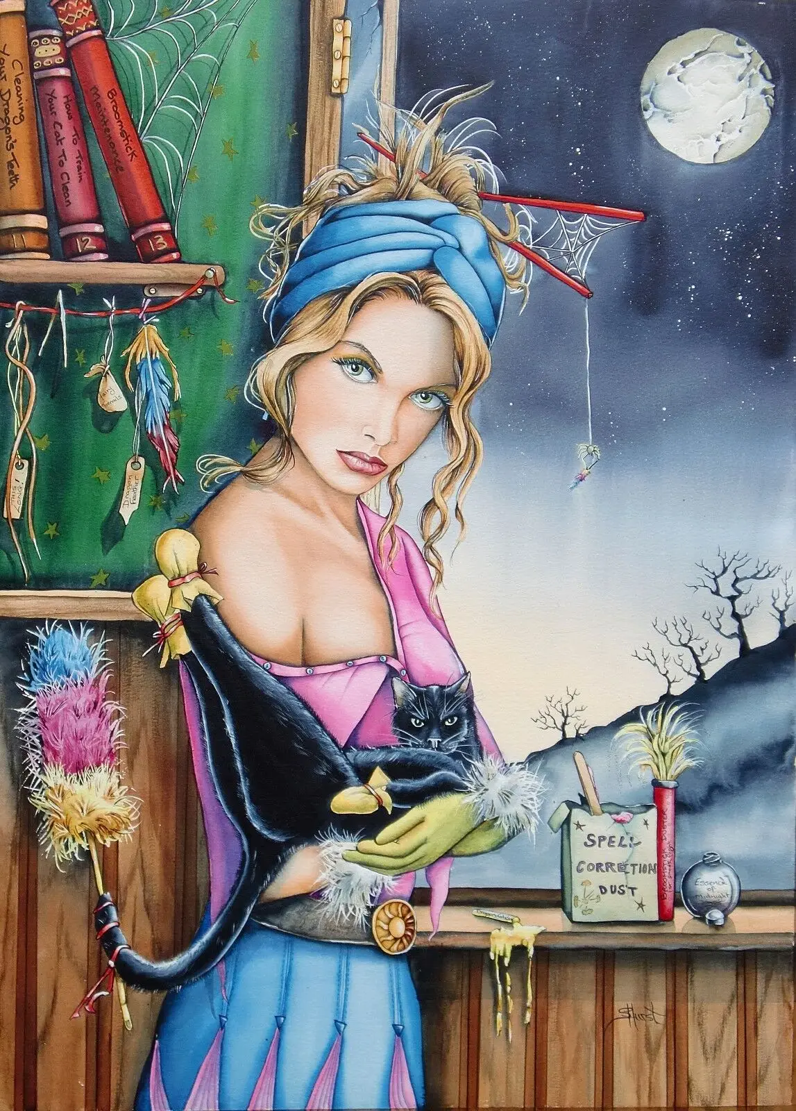 Оригинальная сказочная ведьма SHARON HURST «We Hates Housework», языческая живопись
Оригинальная сказочная ведьма SHARON HURST «We Hates Housework», языческая живопись