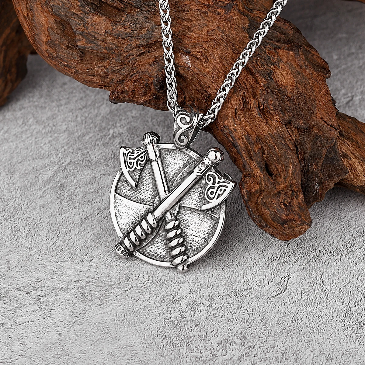 Stainless Steel Men Necklace Pendant Vintage Viking Tomahawk Pirate Hip Hop Luxury Punk Fashion Jewelry Set Gift Wholesale
Stainless Steel Men Necklace Pendant Vintage Viking Tomahawk Pirate Hip Hop Luxury Punk Fashion Jewelry Set Gift Wholesale