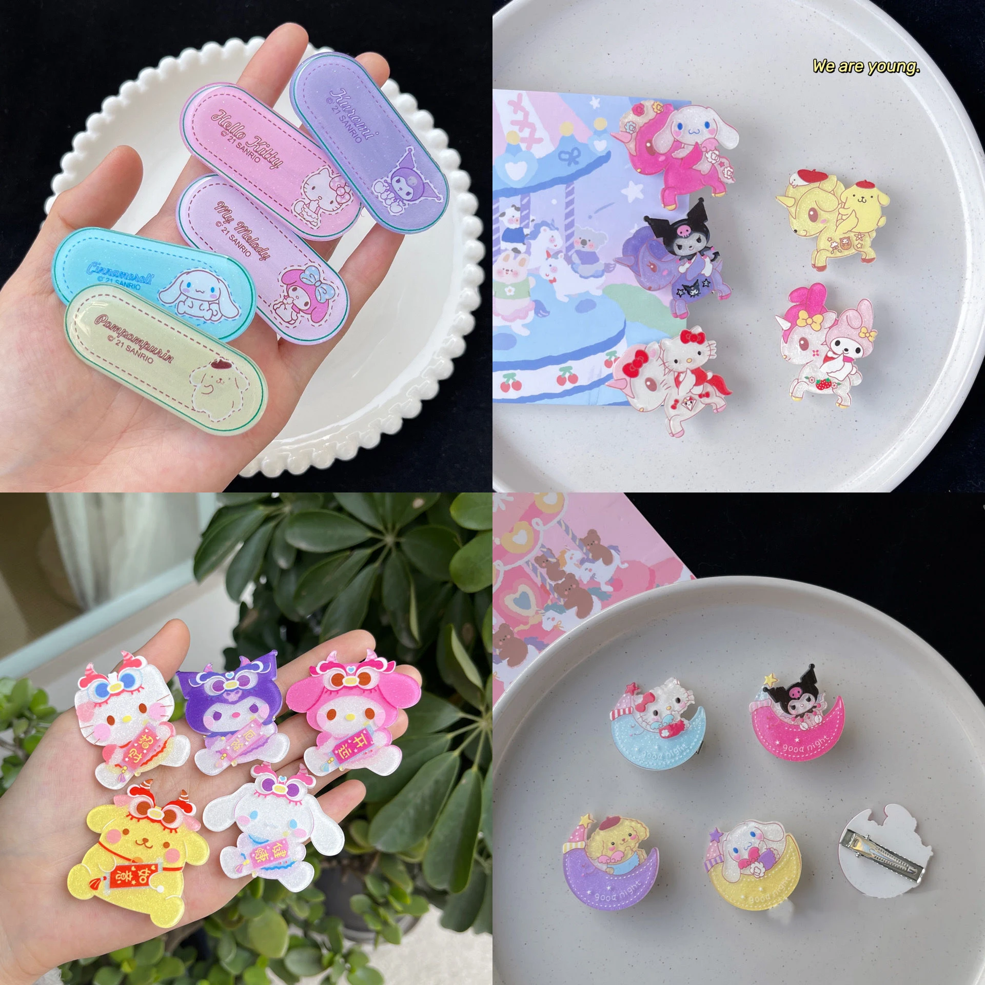 Kawaii Sanrios Cinnamonroll Kuromi My Melody Kitty мультфильм Овальный Утконос коготь шпилька фотомилая кукла девушка Головной убор
Kawaii Sanrios Cinnamonroll Kuromi My Melody Kitty мультфильм Овальный Утконос коготь шпилька фотомилая кукла девушка Головной убор