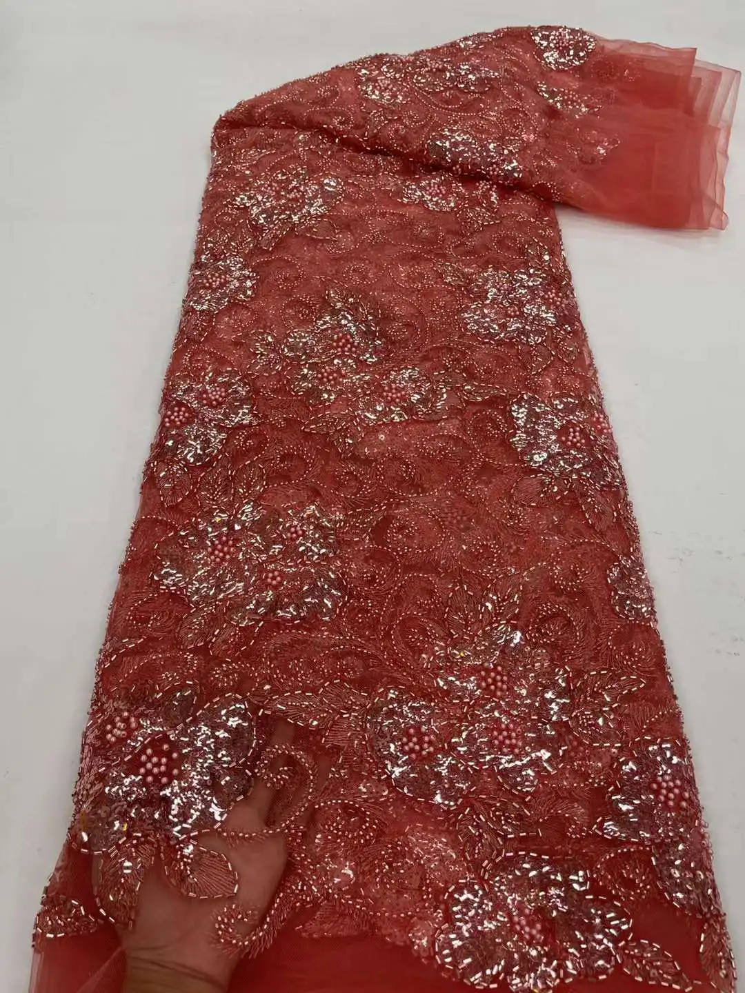 African Sequins Groom Lace Fabrics 2022 High Quality Nigerian French Mesh Net Lace Fabric For Woman Wedding Dress Sewing 5 Yards
African Sequins Groom Lace Fabrics 2022 High Quality Nigerian French Mesh Net Lace Fabric For Woman Wedding Dress Sewing 5 Yards
