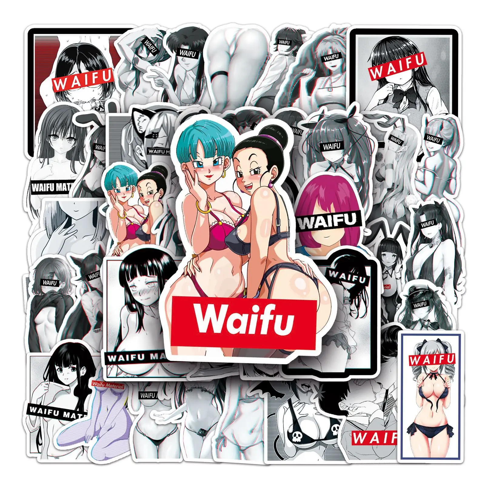 50pcs Waifu Anime Sexy Girl Hentai Stickers Pack Black White Laptop Car Computer Guitar Skateboard Luggage Sticker for Adult
50pcs Waifu Anime Sexy Girl Hentai Stickers Pack Black White Laptop Car Computer Guitar Skateboard Luggage Sticker for Adult
