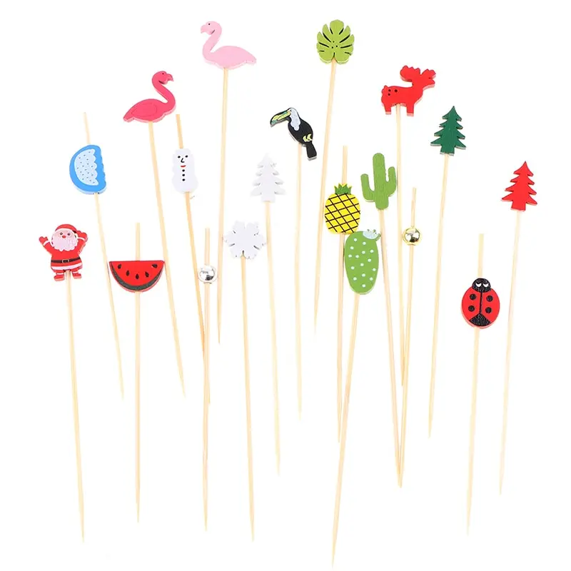 50/100pcs Beads Food Christmas Picks Dessert Buffet Fruit Salad Fork Cake Muffin Party Vegetable Sticks Cocktail Toothpicks
50/100pcs Beads Food Christmas Picks Dessert Buffet Fruit Salad Fork Cake Muffin Party Vegetable Sticks Cocktail Toothpicks