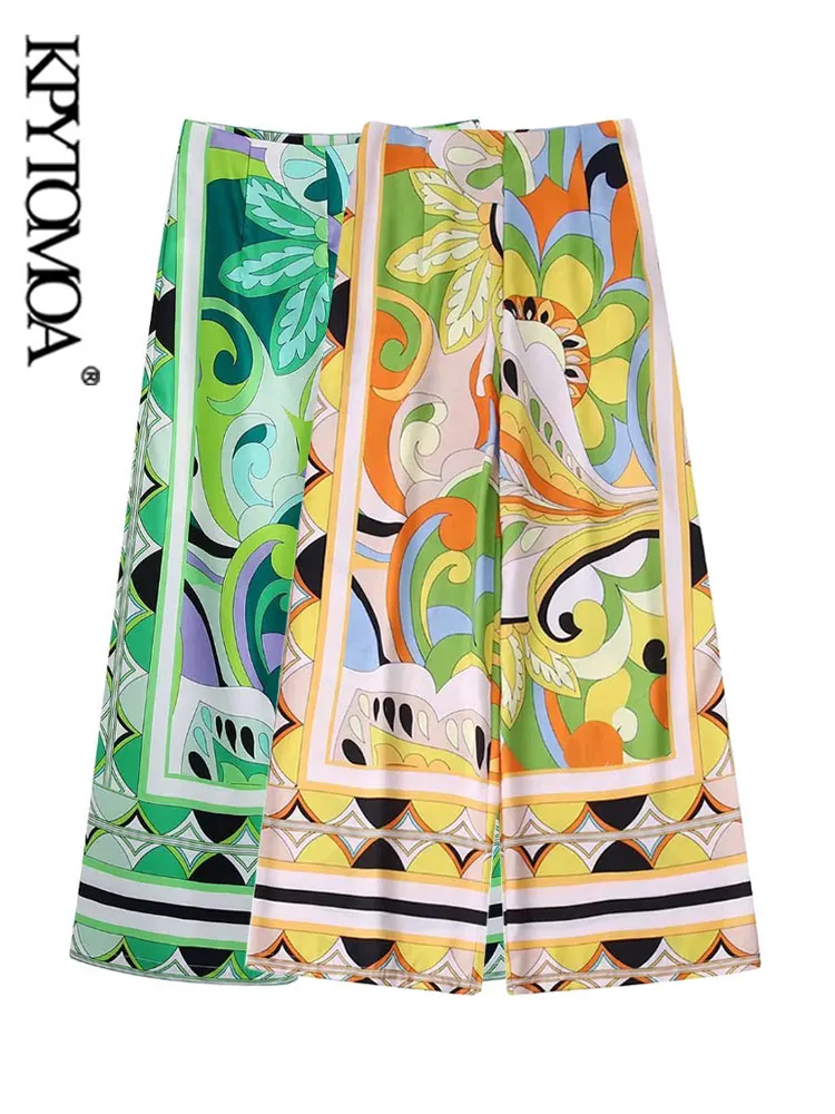 KPYTOMOA Women Fashion Printed Wide Leg Pants Vintage High Waist Side Zipper Female Ankle Trousers Mujer
KPYTOMOA Women Fashion Printed Wide Leg Pants Vintage High Waist Side Zipper Female Ankle Trousers Mujer