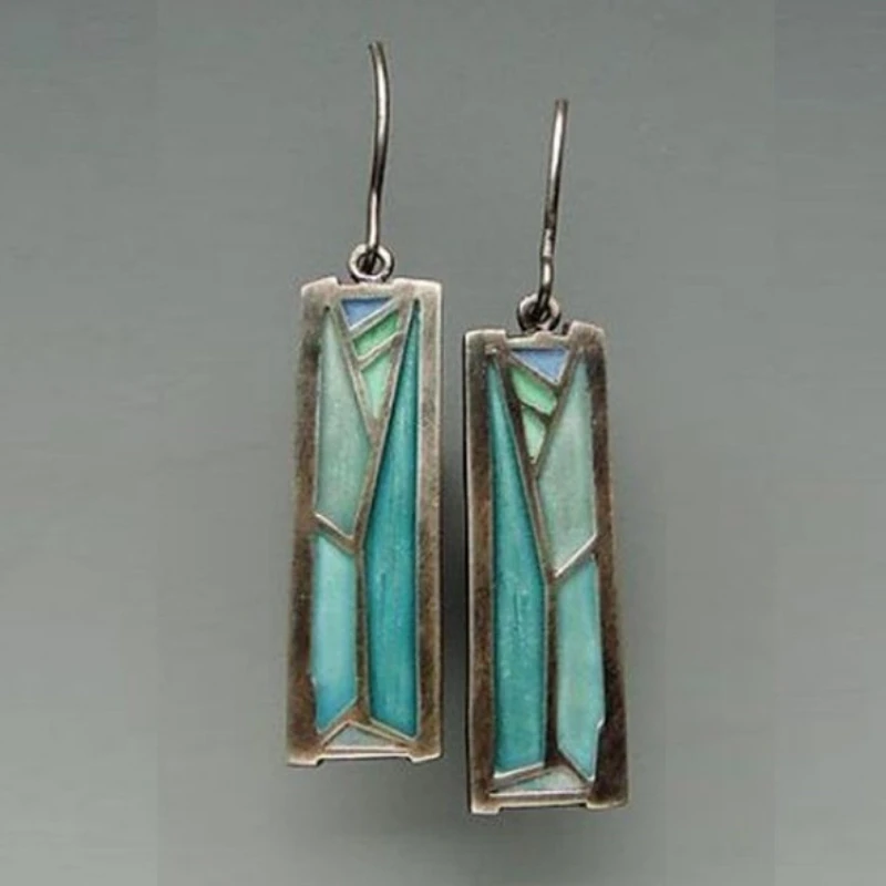 Retro Thai Silver Color Opal Earrings New Creative Colorful Geometric Parquet Earrings for Women's Personality Simple Jewelry
Retro Thai Silver Color Opal Earrings New Creative Colorful Geometric Parquet Earrings for Women's Personality Simple Jewelry