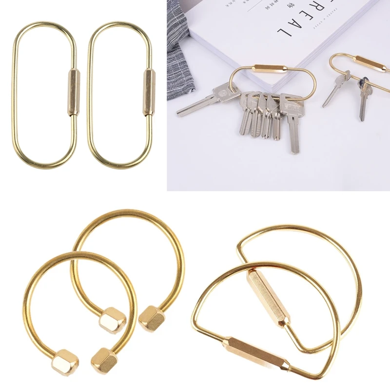 41XC 2Pcs Durable Brass Screw Lock Keychain Simple Brass Key Chain Key Holders Unisex
41XC 2Pcs Durable Brass Screw Lock Keychain Simple Brass Key Chain Key Holders Unisex