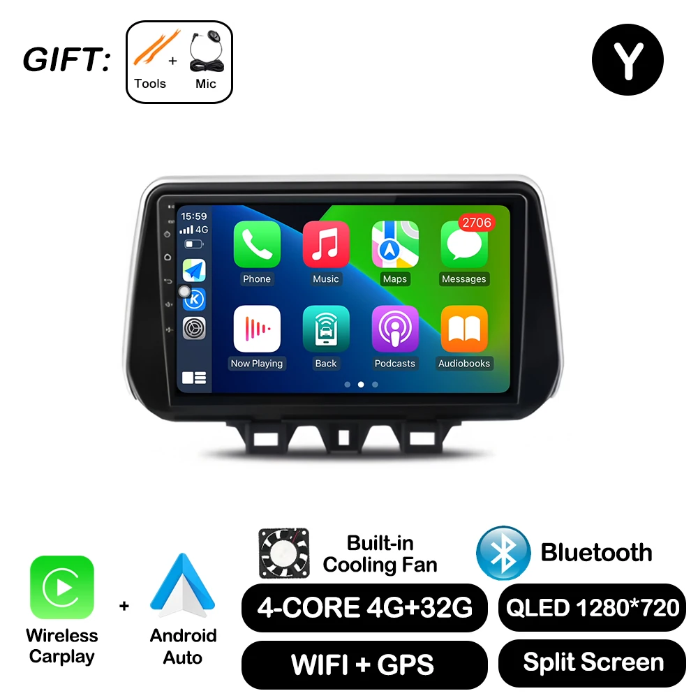 Для Hyundai TUCSON 2019 2020 2021, Android Auto, беспроводной Carplay, автомобильный радиоприемник, мультимедийный плеер, GPS-навигация, WIFI, стерео головное устройство
Для Hyundai TUCSON 2019 2020 2021, Android Auto, беспроводной Carplay, автомобильный радиоприемник, мультимедийный плеер, GPS-навигация, WIFI, стерео головное устройство