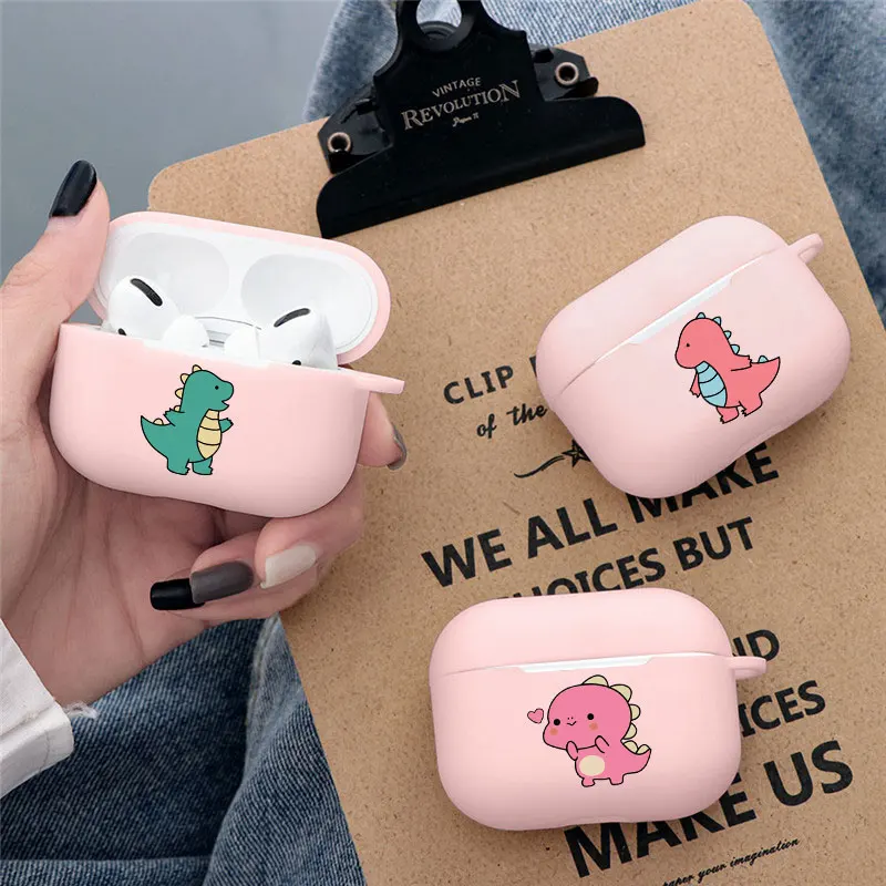Cute Animal Dinosaur Earphone Protective sleeve For AirPods 1 2 3 Pro soft Silicone Pink Bluetooth Earphone Wireless Box cover
Cute Animal Dinosaur Earphone Protective sleeve For AirPods 1 2 3 Pro soft Silicone Pink Bluetooth Earphone Wireless Box cover