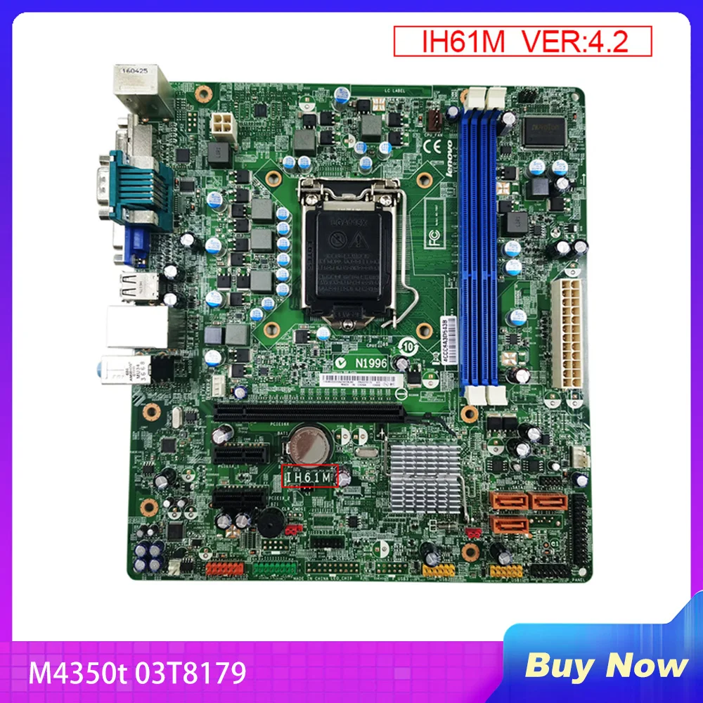 IH61M V4.2 For Lenovo M4350t M72e M4380 Desktop Motherboard 03T8179 H61 Perfect Test Before Shipment
IH61M V4.2 For Lenovo M4350t M72e M4380 Desktop Motherboard 03T8179 H61 Perfect Test Before Shipment