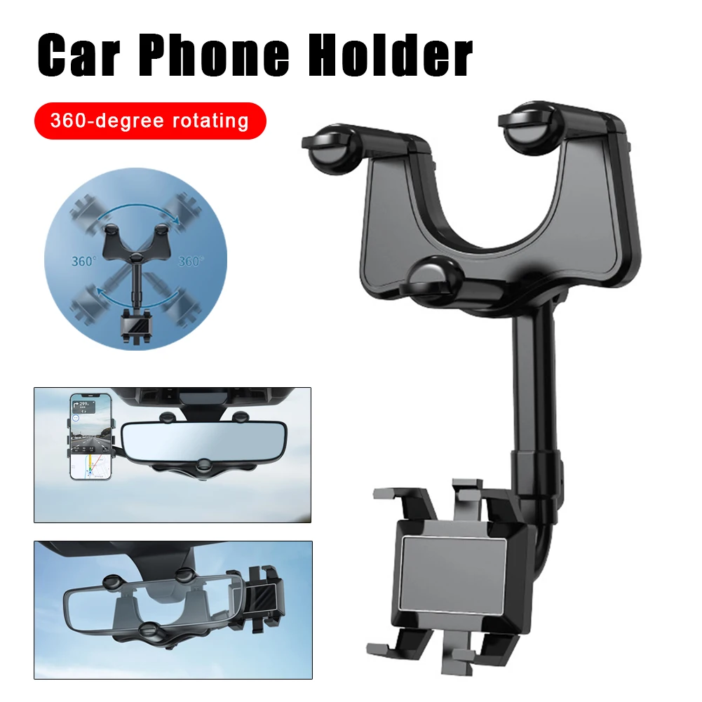360° Car Rearview Mirror Mount Phone Holder Universal Vehicle Mount Phone GPS Holder Rotating Adjustable Telescopic Phone Holder
360° Car Rearview Mirror Mount Phone Holder Universal Vehicle Mount Phone GPS Holder Rotating Adjustable Telescopic Phone Holder