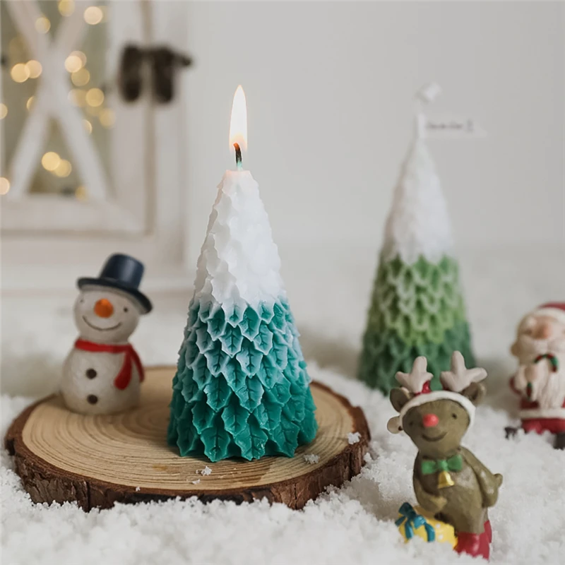 Силиконовая форма для рождественской елки свечи искусственная сосна подарок