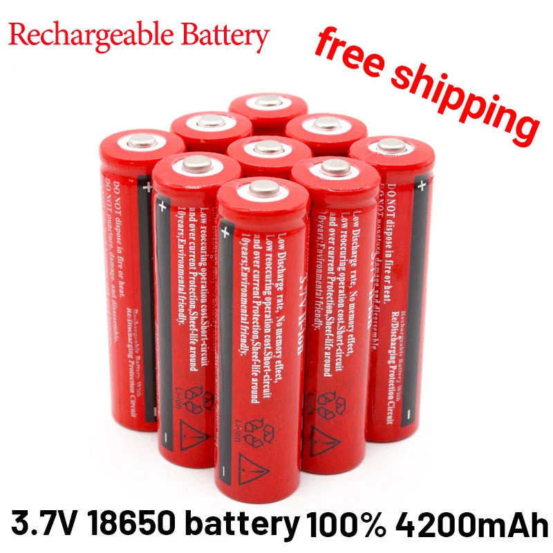 18650Battery 100%new Original BRC18650Rechargeable 3.7VLi-ion LithiumBattery 4200mAhBatteriesfor LaserPen Calculator Screwdriver
18650Battery 100%new Original BRC18650Rechargeable 3.7VLi-ion LithiumBattery 4200mAhBatteriesfor LaserPen Calculator Screwdriver