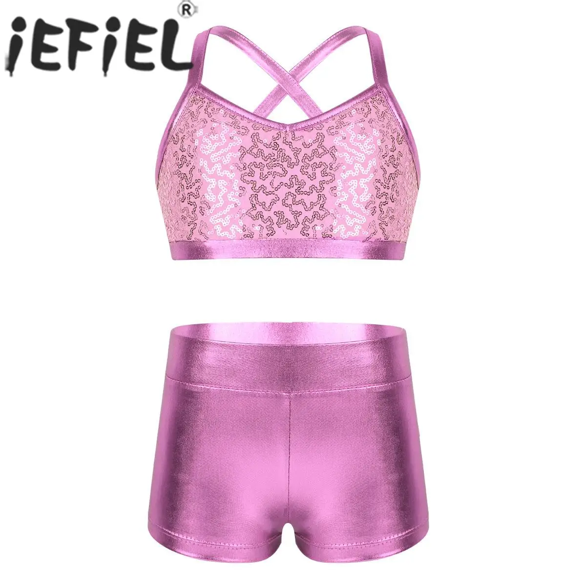 Kids Girls Fashion Sports Dance Clothing Set Shiny Sequin Tank Top with Bottoms for Ballet Jazz Dancing Gym Workout Sportswear
Kids Girls Fashion Sports Dance Clothing Set Shiny Sequin Tank Top with Bottoms for Ballet Jazz Dancing Gym Workout Sportswear